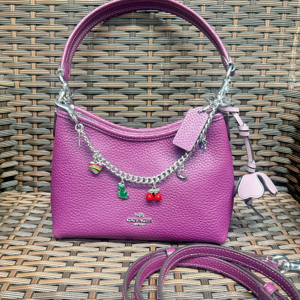 coach Laurel Small Shoulder Bag With Flower Charm ccf15